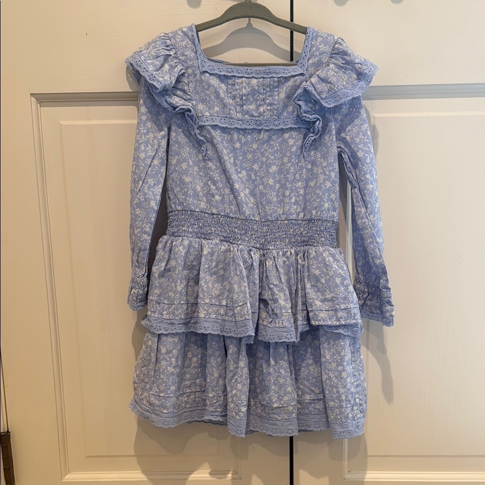 Mini Boden Blue Ruffled Tiered Sundress